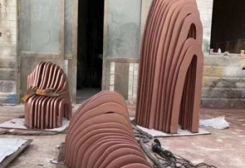 假山雕塑廠家，小區不銹鋼假山雕塑制作