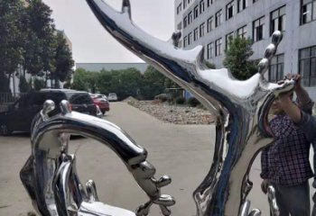 浪花雕塑廠家，鏡面工藝制作，不銹鋼浪花雕塑價格