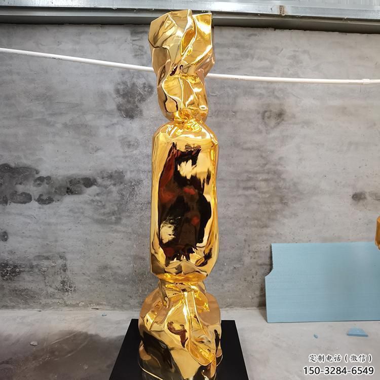 糖果雕塑廠，電鍍工藝制作，廣場不銹鋼糖果雕塑