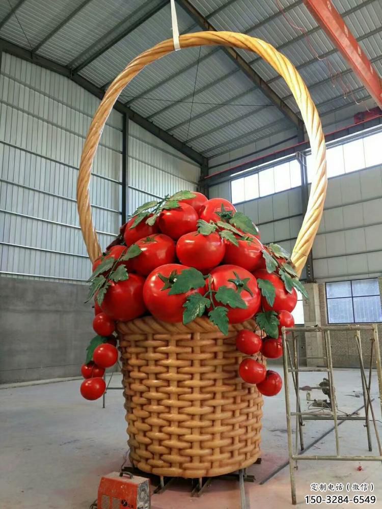 城市果籃雕塑 風景區彩繪雕塑 抽象擺件