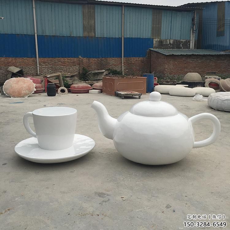 園林杯子雕塑 田間彩繪雕塑 仿真擺件