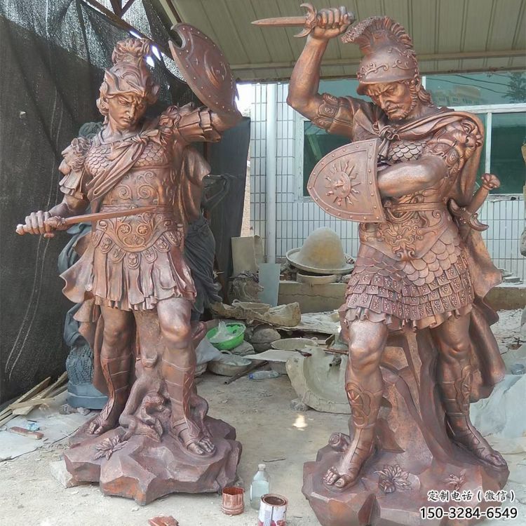 售樓處武士雕塑 商業(yè)街仿真雕塑 民俗擺件