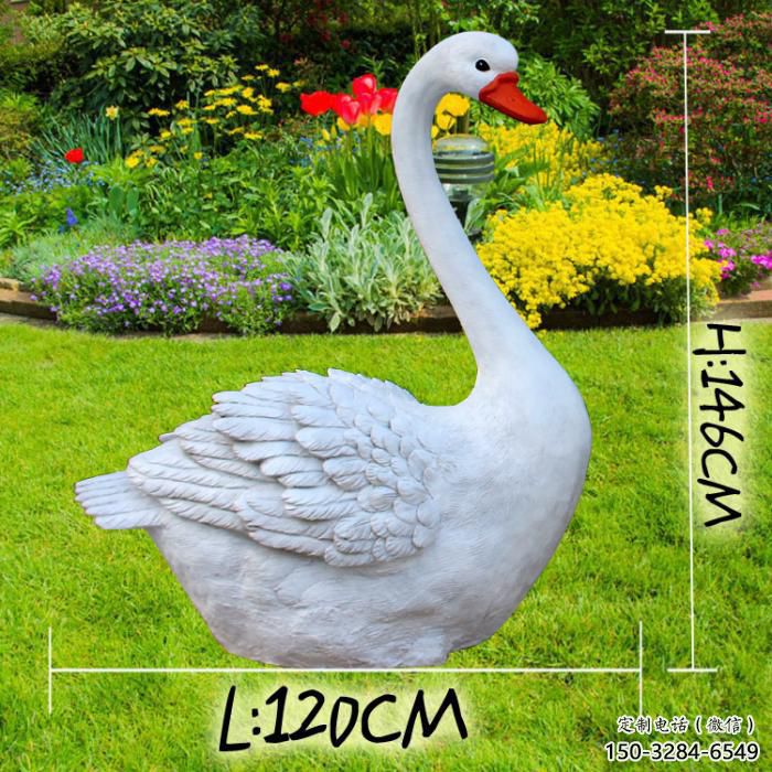 售樓處玻璃鋼天鵝雕塑 公園仿真雕塑 動物擺件