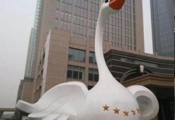 玻璃鋼天鵝雕塑 風(fēng)景區(qū)彩繪雕塑 抽象擺件