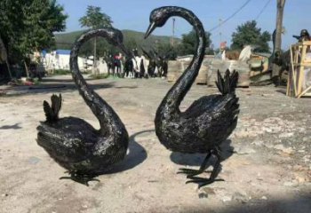 不銹鋼仿真天鵝雕塑 店門口園林雕塑 動物小品