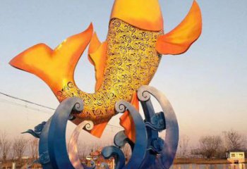 不銹鋼園林鯉魚(yú)雕塑 田間彩繪雕塑 仿真擺件