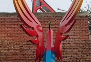 店門口不銹鋼鳳凰雕塑廠家 創意動物雕塑 仿真擺件