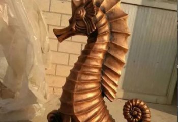 城市鑄銅海馬雕塑 風景區彩繪雕塑 抽象擺件