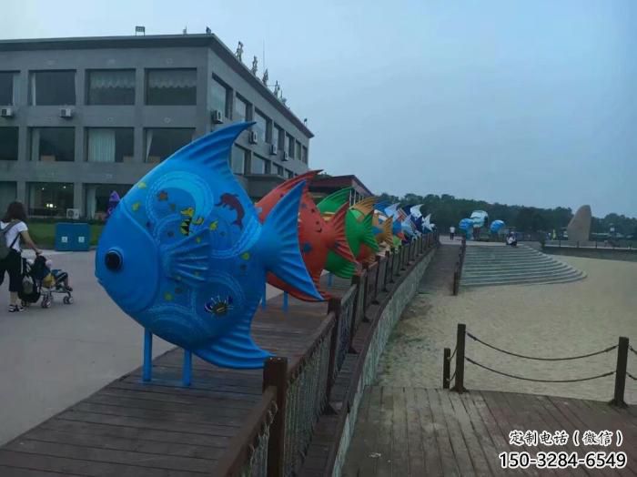 商場玻璃鋼金魚雕塑 仿真海洋生物雕塑 店門口小品