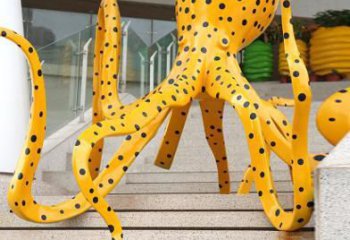 玻璃鋼章魚雕塑廠家，仿真彩繪工藝，景觀動物小品 (1)