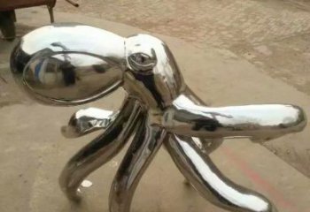 不銹鋼章魚雕塑廠家，鏡面動物，海洋生物小品 (2)