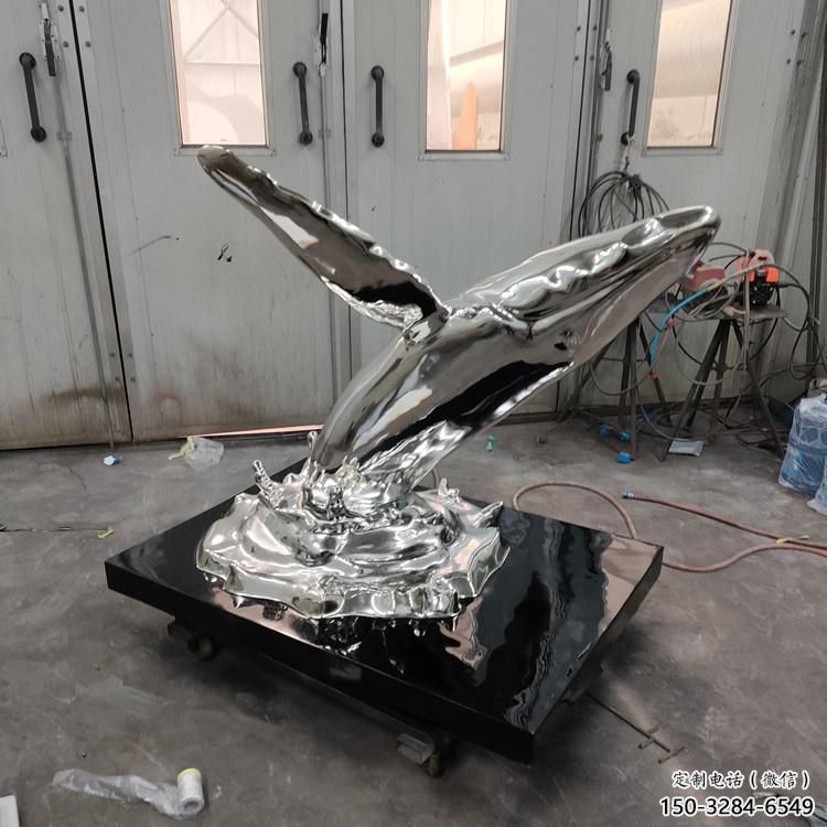 大型鯨魚雕塑，鏤空燈光原理，戶外公園廣場擺件 (2)