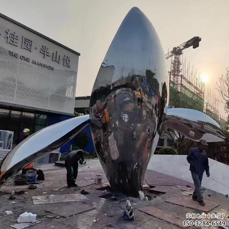 大型鯨魚雕塑，鏤空燈光原理，戶外公園廣場(chǎng)擺件 (4)