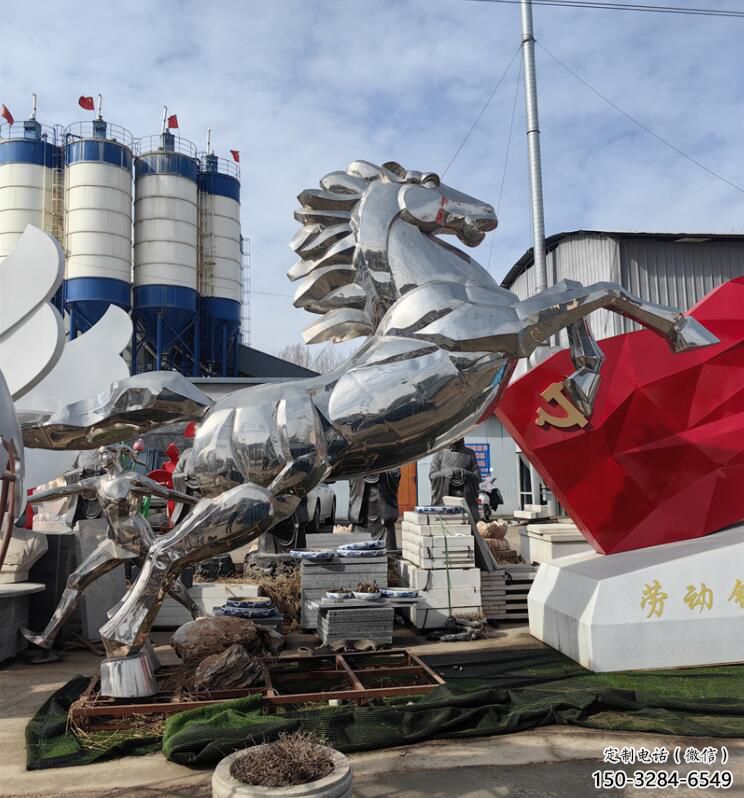 駿馬雕塑廠家 風景區幾何雕塑 廣場雕塑小品