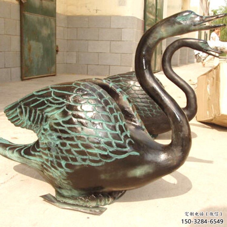 鴨子雕塑廠家，仿真動物， 公園廣場街頭擺件 (2)