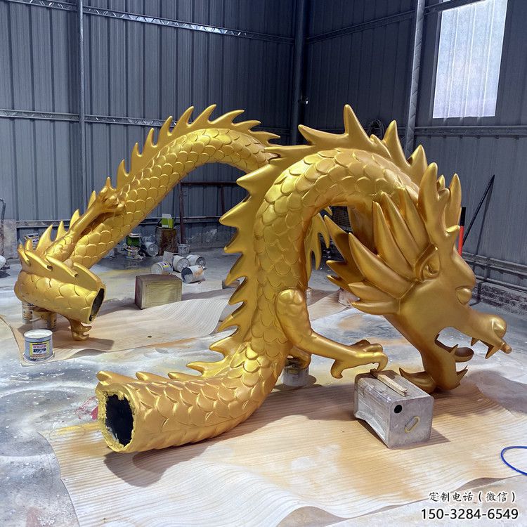 龍形銅雕塑，鑄銅工藝，大型動(dòng)物雕塑制造商 (2)