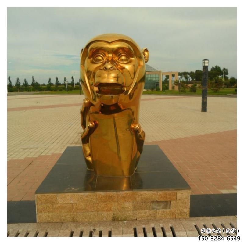 不銹鋼生肖雕塑，鍍鈦工藝，公園廣場戶外擺放 (5)