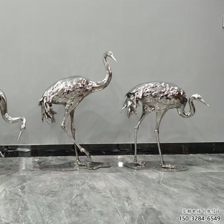 不銹鋼鴕鳥雕塑 門口創(chuàng)意雕塑 售樓處小品