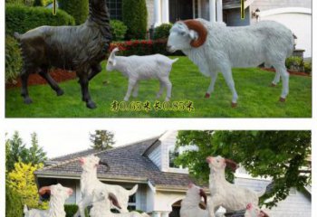 城市山羊雕塑廠家 風景區彩繪雕塑 抽象擺件