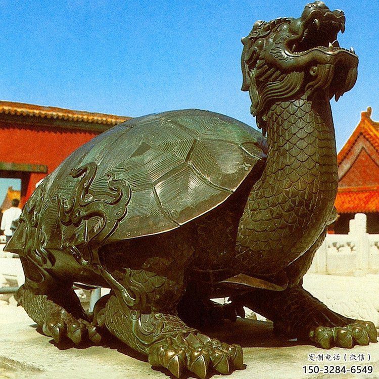 銅海龜?shù)袼苌a(chǎn)廠家，神獸動物，仿古公園廣場擺件