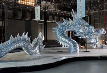 烤漆龍頭雕塑，黃銅材質，公園園林擺件