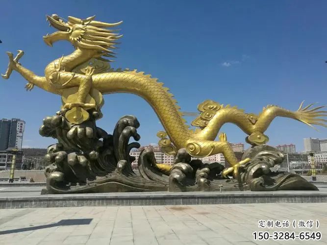 生產龍頭雕塑廠家，鑄銅動物雕塑，房地產售樓處擺件