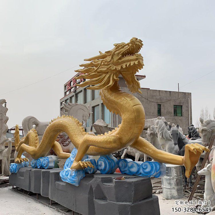 提供龍頭雕塑廠家，鑄銅動物雕塑，房地產售樓處擺件