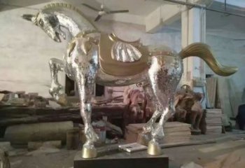 生產奔馬雕塑，鏡面工藝，仿真動物小品