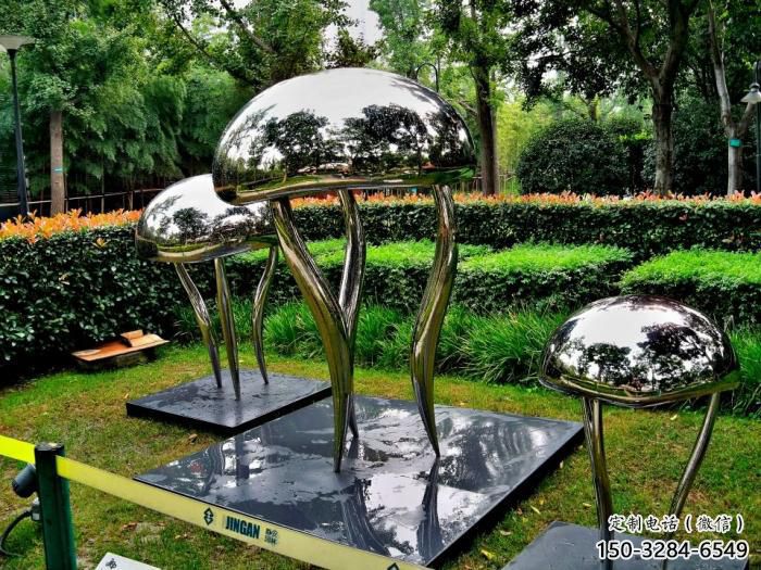 不銹鋼水景水母雕塑 風(fēng)景區(qū)幾何雕塑 廣場小品