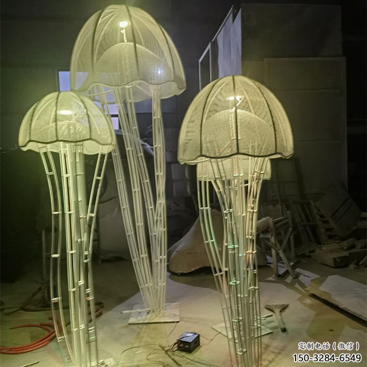 仿真水母雕塑 店門口園林雕塑 海洋生物小品