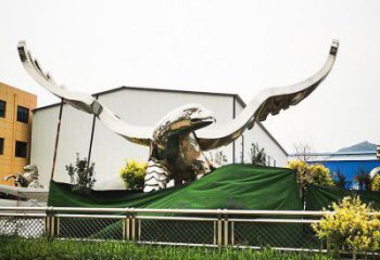 不銹鋼園林老鷹雕塑 城市廣場雕塑 步行街?jǐn)[件