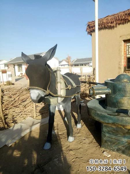 仿真毛驢雕塑 店門口園林雕塑 動(dòng)物小品