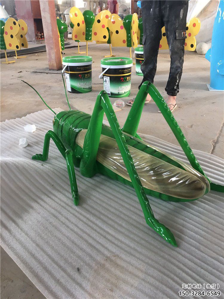 園林蟈蟈雕塑 風(fēng)景區(qū)仿真雕塑 廣場(chǎng)小品