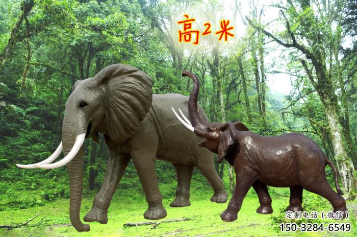 步行街小象雕塑，景觀(guān)主題，古銅工藝