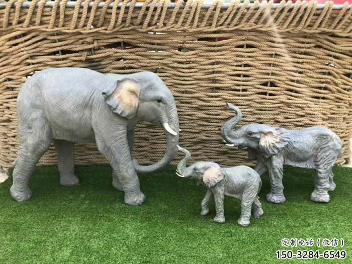 農村小象雕塑，發光主題，噴砂工藝