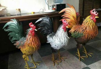 酒店小雞雕塑，仿真主題，網格工藝