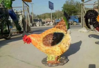 小區(qū)小雞雕塑，仿真主題，彩繪工藝