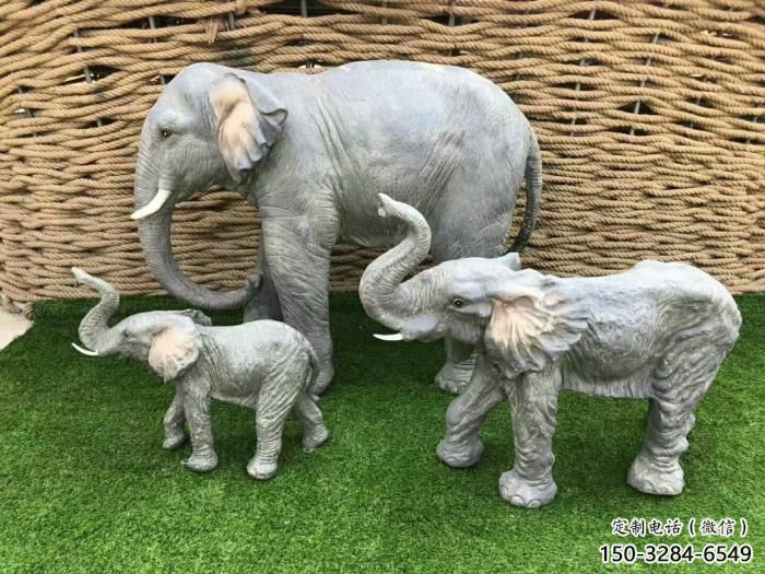 校園小象雕塑，動物題材，鍍銅工藝