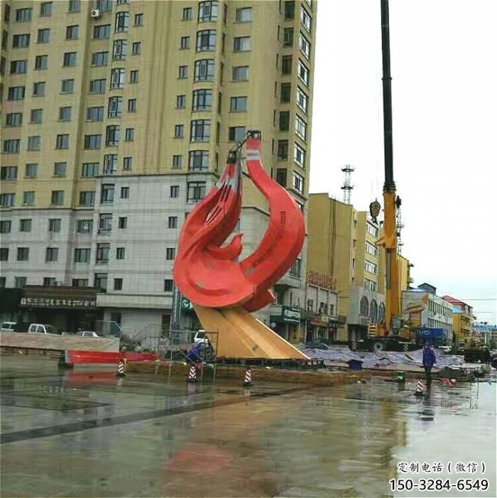 廣場鳥類雕塑，動物擺件，仿古工藝