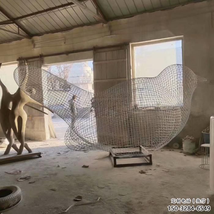 街道鳥類雕塑，動(dòng)物小品，剪影工藝