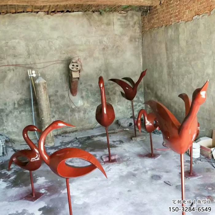 景區鳥類雕塑，噴水造型，剪影工藝