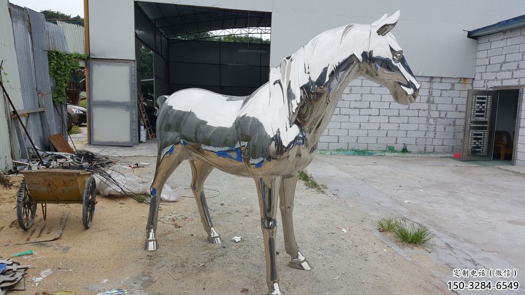園林戰(zhàn)馬雕塑，文化標(biāo)識(shí)，電鍍工藝