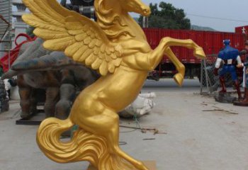 廣場天馬雕塑，動(dòng)物擺件，仿古工藝