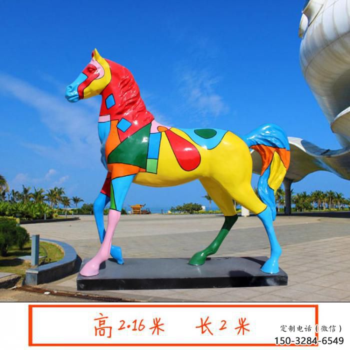 廣場小馬雕塑，動物擺件，仿古工藝