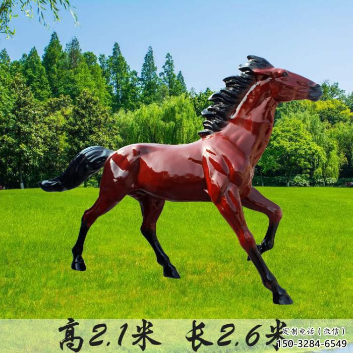 室內小馬雕塑，景觀題材，鍍銅工藝