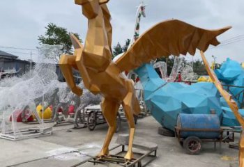 幼兒園天馬雕塑，動物主題，仿古工藝