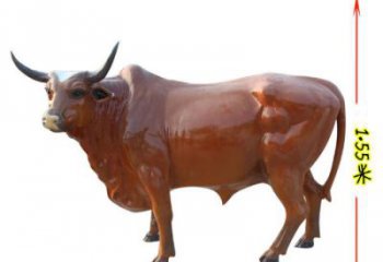 景觀黃牛雕塑，園林動物擺件，仿真彩繪工藝