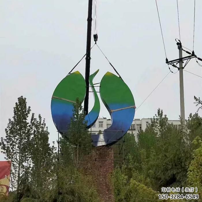 農村白鷺雕塑，鏤空海洋雕塑，抽象效果