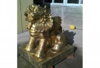 步行街貔貅雕塑，鑄銅農耕雕塑，鏤空方式