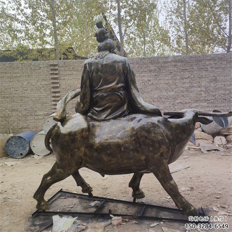房地產(chǎn)老牛雕塑，仿古動(dòng)漫雕塑，噴砂制造